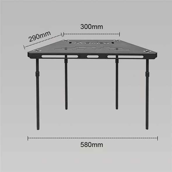 QVIEN Camping Aluminum Alloy Table Folding Hollow Splicable Adjustable Outdoor Picnic Fishing Barbecue Portable Mini Table