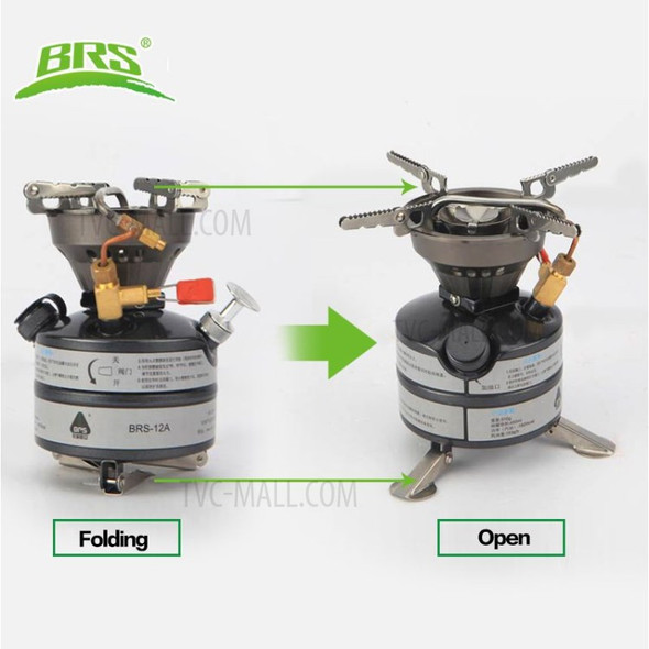 BRS-12A Portable One-piece Outdoor Gasoline Stove Camping Picnic Accessories