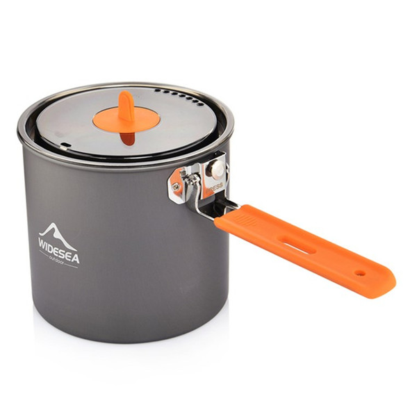 WIDESEA wsc-1010 1600ML Aluminum Camping Cook Pot Cookware Outdoor Cook Set with Mesh Bag (BPA-free, No FDA Certified)