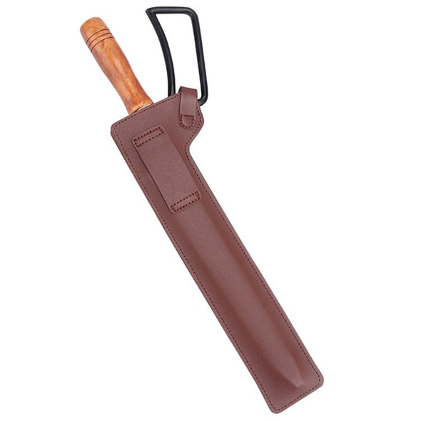 H236 Outdoor Barbecue Carbon Clip Bonfire Barbecue Charcoal Clip Firewood Clamp with Cowhide Leather Sleeve