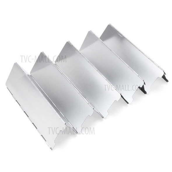 AOTU AT6344 10pcs Aluminum Alloy Outdoor Windshield for Barbecue Stove