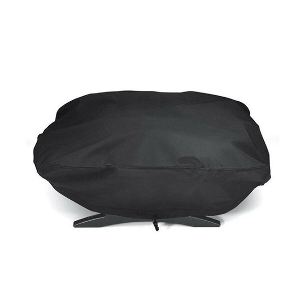 For Weber 7110 Q1000 Series Oven Hood 67.1x44x32cm 420D Waterproof  BBQ Grill Cover - Black