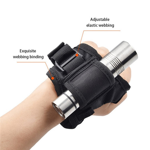 LUCKSTONE Diving Flashlight Glove Hands-Free Flashlight Holder for Snorkeling Fishing Universal Flashlight Wrist Holder (Elastic Type)