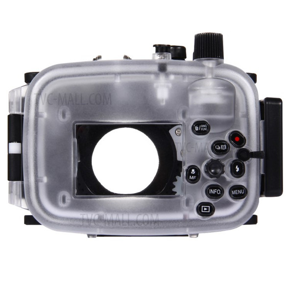 PULUZ Pu7008 for Canon G7 X Mark II Camera 40m Underwater Waterproof Case Diving Housing - Black