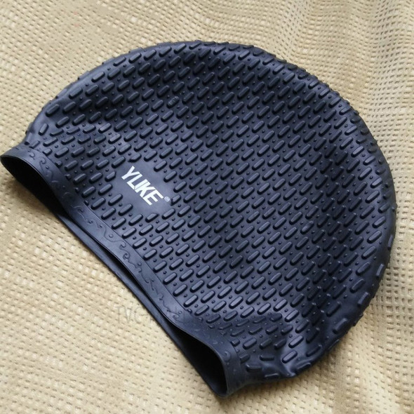Anti Fog Silicone Swimming Googles Cap Earplug Nose Clip Set - Black Cap / Black Goggle