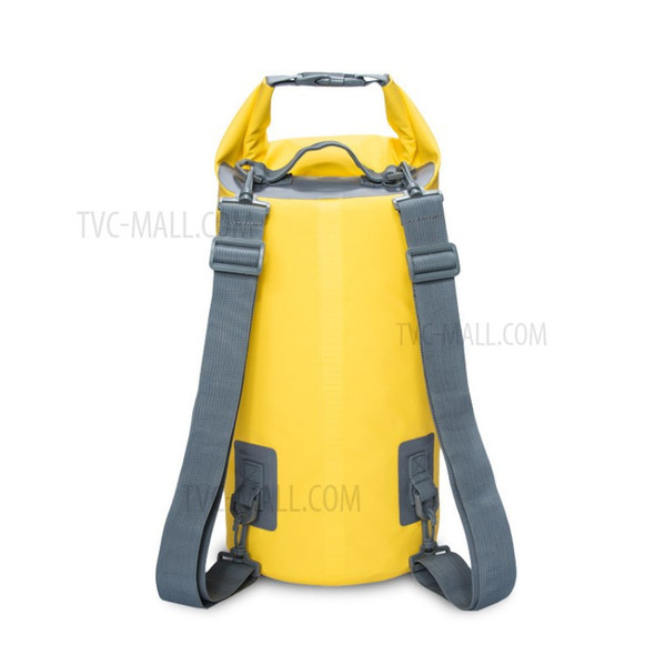 5L Outdoor Waterproof Dry Bag Bucket Rafting Kayaking Beach Backpack - Yellow