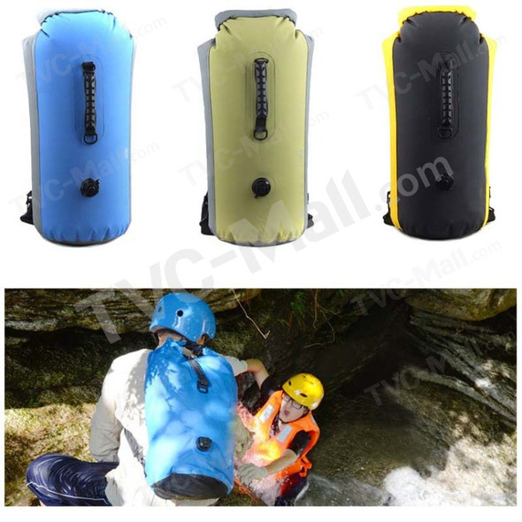 35L Waterproof Floating Dry Bag Roll Top with Shoulder Strap - Black