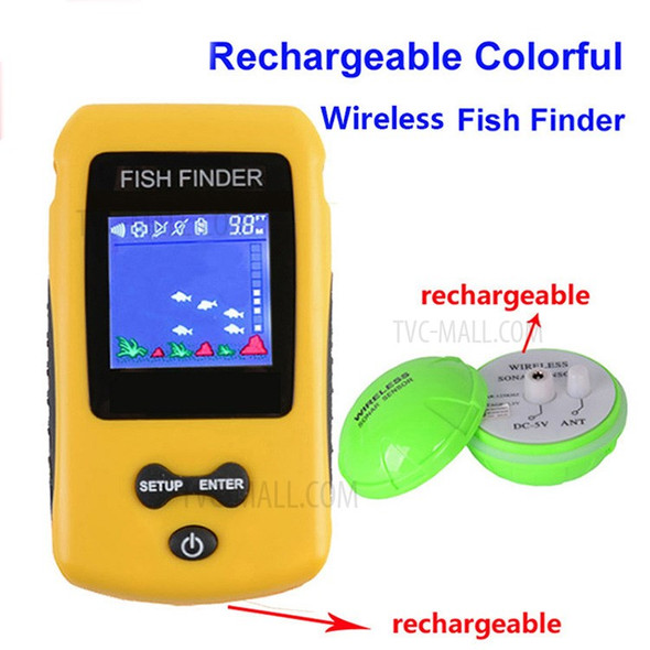 Rechargeable Wireless Fish Finder with Colorful LCD Screen Fishing Tool