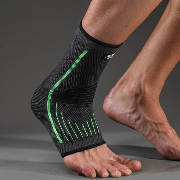 JINGBA SUPPORT 9047A 1Pc Outdoor Sports Ankle Brace Fitness Football Basketball Running Ankle Feet Guard Protector - Green S/M