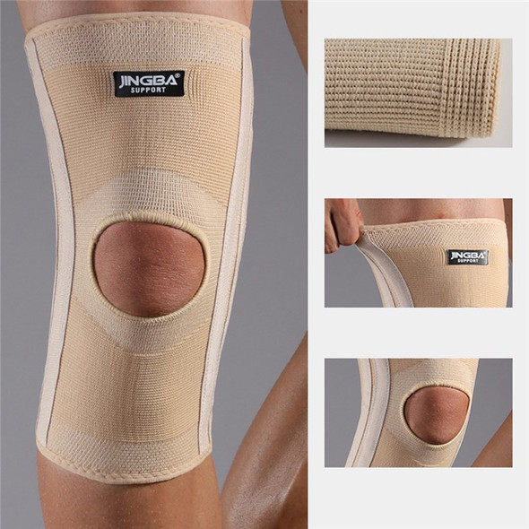 JINGBA SUPPORT 1367 1/Pc Knee Support Brace Breathable Knitted Kneecap Spring Support Knee Protective Pads for Running Riding Basketball - S/M