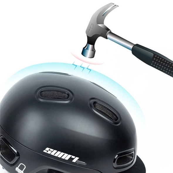 SUNRIMOON WT09 All-Season-Available Half-Overlay Cycling Helmet One-Size Bike Helmet for Adults Youth Mountain Road Biker - Black