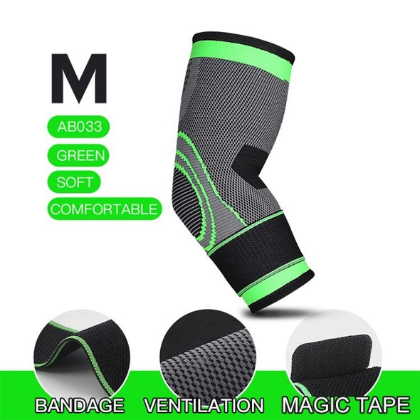 KYNCILOR AB033 Compression Arm Support Elbow Brace Protector for Volleyball Tennis Bandage - Green/M