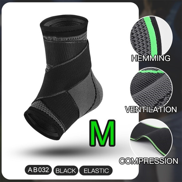 KYNCILOR AB032 Ankle Support Sleeve Ankle Brace Stabilizer for Plantar Fasciitis Achilles Tendonitis - Black/M