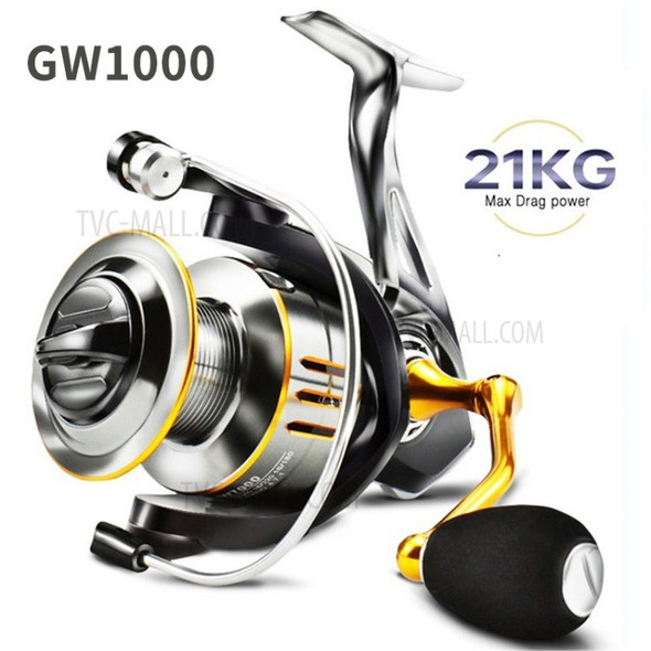 GW1000-7000 Metal Fishing Spool 14+1BB 9-21KG Max Drag Saltwater Spinning Reel - GW1000