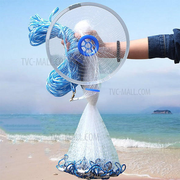 2.4m / 4.2m Diameter Fishing Cast Net Throw Bait Trap Fish Net - 2.4m Diameter