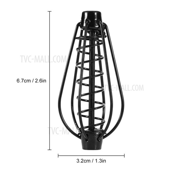 Fishing Feeder Bait Cage Spring Fishing Feeder Holder Tackle Accessory - Black/15g