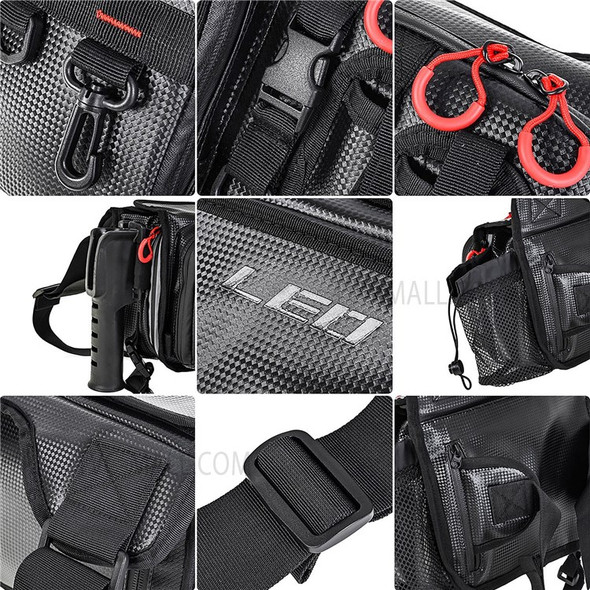 Waterproof PVC Fishing Tackle Bag for Squid Jig Lures Storage Bag Fishing Gear Organizer Bag Durable Shoulder Bag Waist Bag