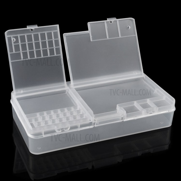 W203 Double Layer Mobile Phone Repair Storage Box for IC Parts Smartphone Opening Tools Collector