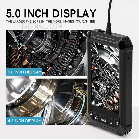 ALS5005 5 Inch IPS Display Endoscope Inspection Camera 1080P HD Borescope with 5.5mm IP67 Waterproof Camera