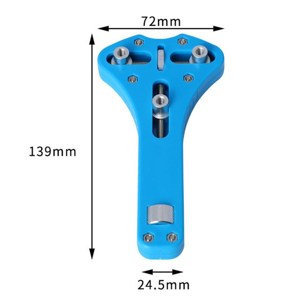 Universal Durable Watch Case Opener 3 Prongs Adjustable Watches Back Cover Removing Tool Watch Repairing and Battery Replacement - Blue