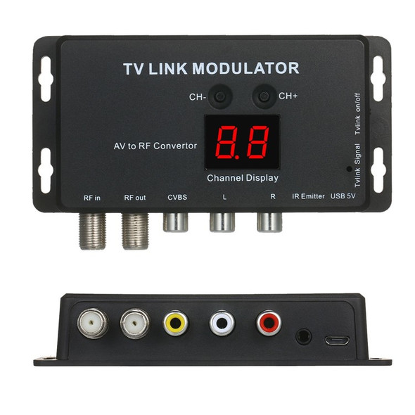 Flexible TV Link Modulator AV to RF Convertor and IR Extender RF Modulator