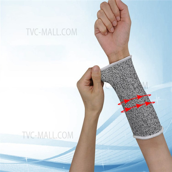 1 Pair HPPE 5-Level Cut-Resistant Anti-scratch Armband Protection Elastic Arm Sleeve