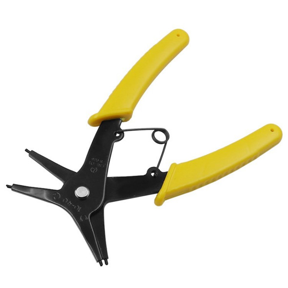 2-in-1 Snap Ring Pliers Circlip Pliers Removing Reassembling Tool - Yellow