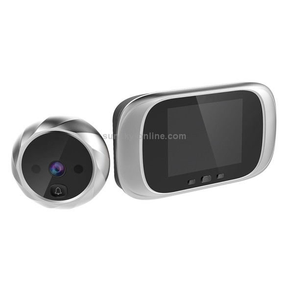 DD1 Smart Electronic Cat Eye with 2.8 inch LCD Screen, Support Infrared Night Vision / Doorbell / Camera(Silver)