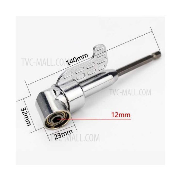 105° Right Angle Magnetic Drill Adapter with 1/4" Hex Shank for Screwdriver Bits Power Tool Accessories