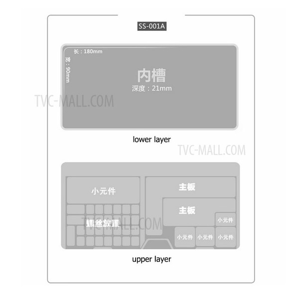 SUNSHINE SS-001A Multi-function Mobile Phone LCD Screen Mainboard IC Parts Repair Storage Box