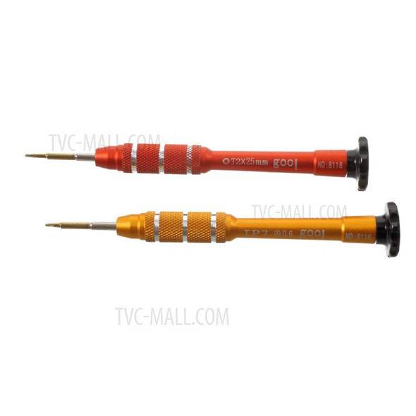 8116 0.6mm Y-type Screwdriver + T2 x 25mm 6 Point Star Screwdriver Opening Repair Tools for iPhone