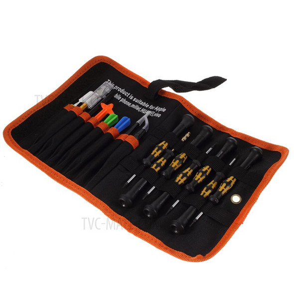 15 in 1 Cellphone Prying Opening Repair Tool Kit with Screwdrivers Spudgers and Tweezers