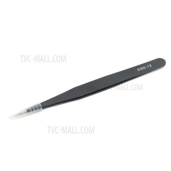 JF-604 Professional Straight Tip Stainless Steel Tweezer Maintenance Tool