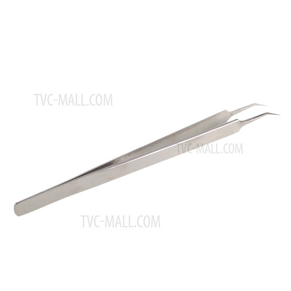 JABEUD UD-14W+ Curved Tip High Precision Stainless Steel Professional Tweezers - Silver