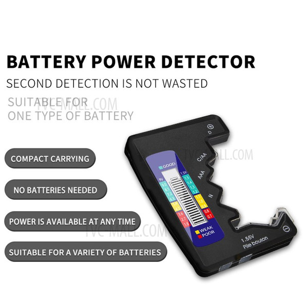 ANENG Universal Battery Detector Tester Checker for C/AA/AAA/D/N/9V/6F22/1.55V Button Battery