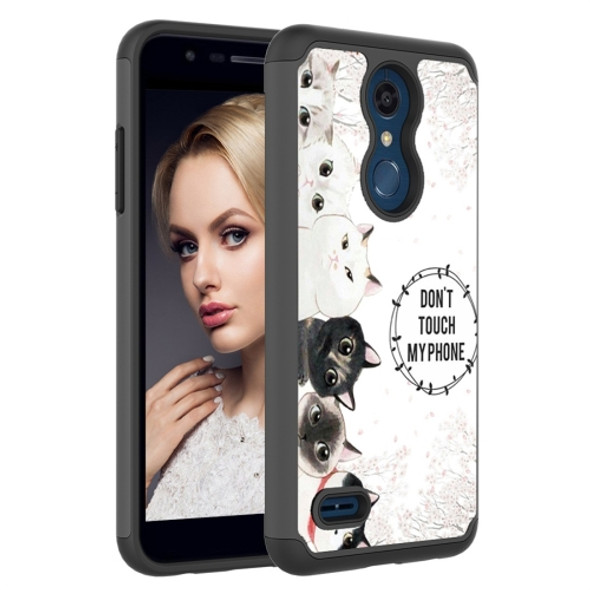 Coloured Drawing Pattern PC + TPU Protective Case for LG K10 (2018) / K30(Five Cats)