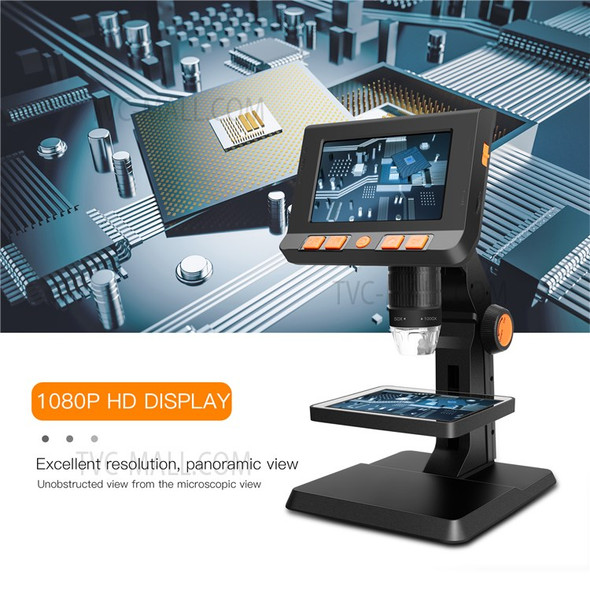 P110 4.3-inch Screen 1000X 8LED High-definition 1080P Rechargeable Digital Microscope Magnifying Glass