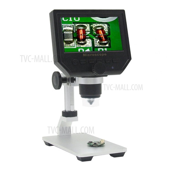 HD 3.6MP CCD 4.3" OLED Screen Display 600X Digital Microscope with Metal Bracket