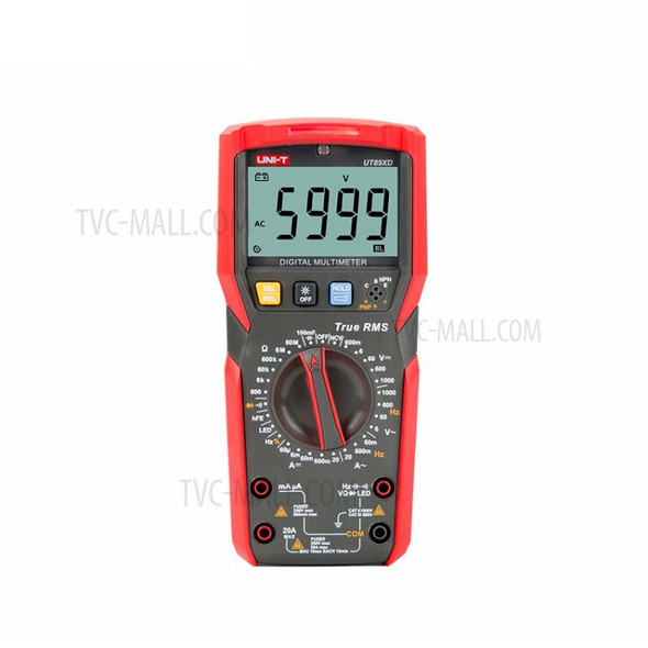 UNI-T UT89XD Digital Multimeter Handheld 6000 Counts LCD Display True RMS Measure Capacitance LED Test Frequency Diode Tester