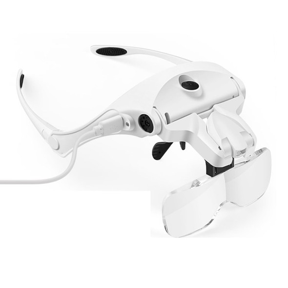 Magnifying Glasses Head Lamp Magnifier LED Light Headband Glasses Loupe Headband Magnifier Visor