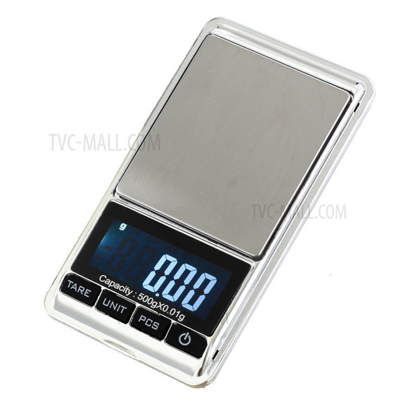 Digital Jewelry Weigh Scale 500g/0.01g LCD Display Pocket Balance