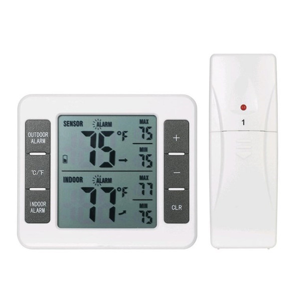 Indoor Outdoor Thermometer Wireless Temperature Monitor Digital LCD Hygrometer Thermometer - With 1 Sensor