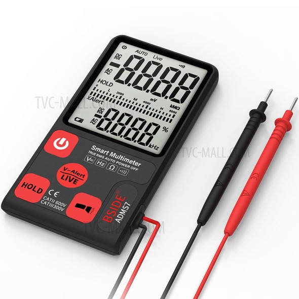 BSIDE ADMS7 Smart Multimeter True RMS Digital Multimeter Measuring AC/DC Voltage Resistance Frequency with LCD Display