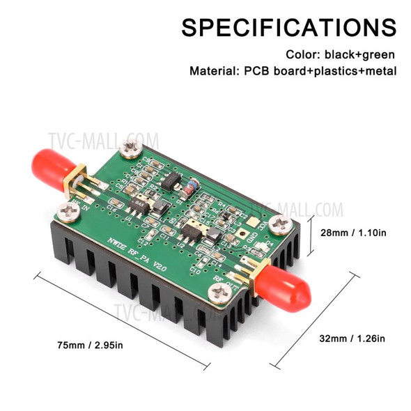 2MHz-700MHZ 3W RF Power Amplifier Board Broadband for HF VHF UHF FM Transmitter Radio