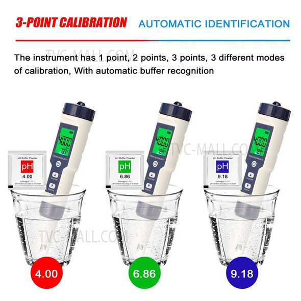 5 in 1 Professional Multi-parameter Testing Meter PH/EC/TDS/Salinity/Thermometer Digital Tester Water Quality Tester