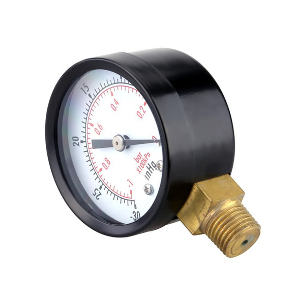 Vacuum Manometer 1 / 4-inch Npt -30hg / 0ps Mini Dial Air Vacuum Pressure Gauge Meter Digital Pressure Gauge