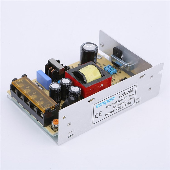 SOMPOM S-48-24 2A 48W 24V LED Strip Power Supply Driver DC Voltage Adapter Transformer