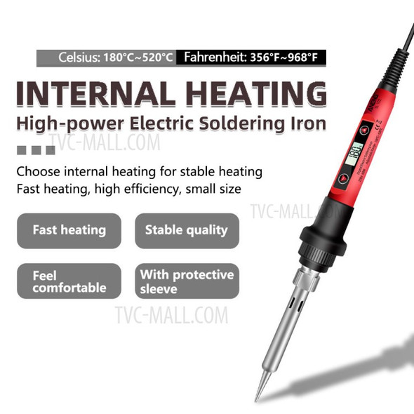 ANENG SL102 16Pcs 60W Adjustable Temperature Soldering Welding Iron Tools Kit with Digital Multimeter - US Plug