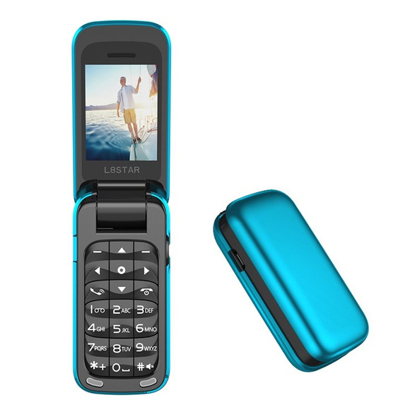 L8STAR BM60 Elderly Flip Mobile Phone 1.1'' Screen MP3 GSM 850 / 900 / 1800 / 1900 Mini Cell Phone - Blue