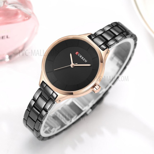 CURREN Women's Watch Luxury Wrist Watch Waterproof Quartz Watch - Rose Gold/Black